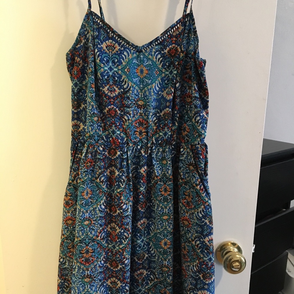 Blue Pattern Lightweight Dress